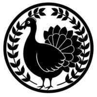 Free turkey icon illustration perfect for holiday projects. vector