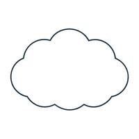 Free cloud illustration for weather, technology, and design. vector