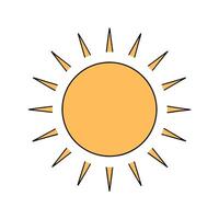 Free Circular Sun and Flower Frame for Digital Art vector