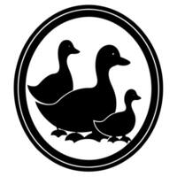 Creative duck logo free for personal or use. vector