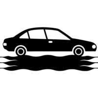 Simple car icon silhouette for automotive design projects. vector