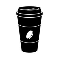 Free minimalist silhouette of a to-go coffee cup vector