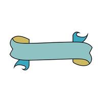 Beautiful ribbon border frame for creative works. vector