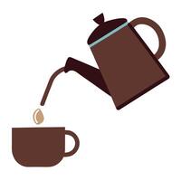 Free vintage coffee pot icon for digital design use vector