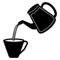 Free retro coffee pot logo design for your projects vector