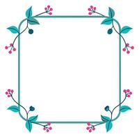 Stunning floral border design for digital use. vector
