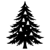 A stylized evergreen tree for nature-themed vector