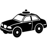 Elegant car silhouette icon for vehicle-related graphics. vector