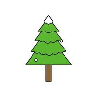 Modern evergreen tree design perfect for seasonal use. vector