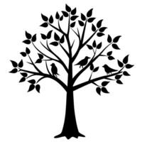 Minimalistic tree outline ideal for eco-friendly. vector