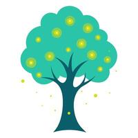 Green tree image perfect for environmental projects. vector