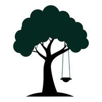 Beautiful tree silhouette perfect for nature vector