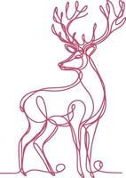 Minimalist Line Art Deer Illustration Elegant One Line Design of a Deer for Modern Artwork and Prints vector