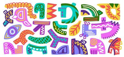 Hand drawn abstract doodle illustration. Sketchy Element Urban Color Shape vector