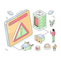 Modern design illustration of web error vector