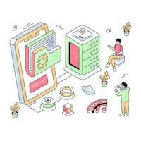 A unique design illustration of folder recover vector