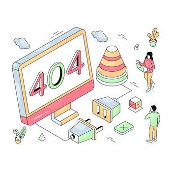 A creative design of error 404 vector