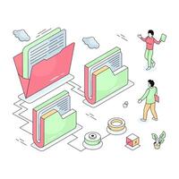 A unique design illustration of folders vector