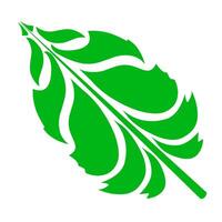 illustration graphic of tribal art design green abstract leaves with white background vector