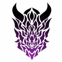 tribal art design abstract devil face head vector