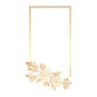 Golden floral frame vector