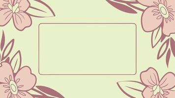 Floral frame with blank space for text vector