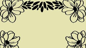 A flower frame with copy space vector