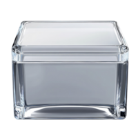 Clear Glass Box with Lid Isolated on Transparent Background png