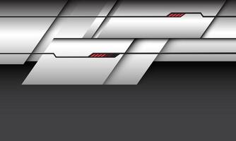 Abstract silver black shadow technology futuristic style geometric on dark grey background design modern vector