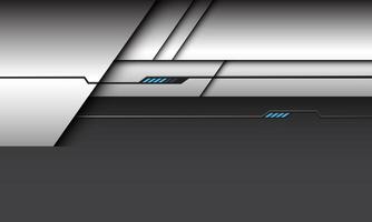Abstract silver black shadow blue light technology futuristic style geometric on dark grey background design modern vector