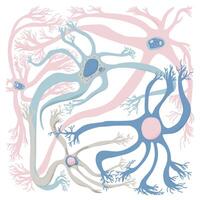 Neuron cells. simple design illustartion. vector