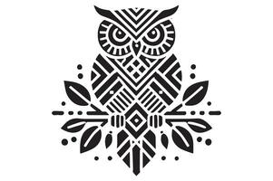 Owl Silhouette Elements for Crafting vector