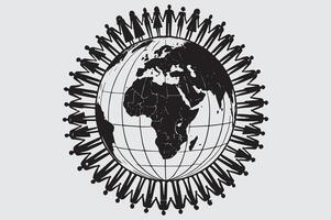 Diverse People Loving the Planet Illustrations vector