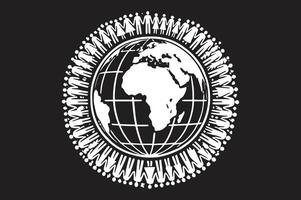Environmentalist People and Earth Icons vector