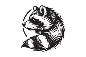 Rustic Raccoon Silhouettes for Crafting vector