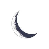 A crescent moon on a white background vector