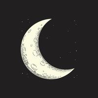 A moon with stars on it vector
