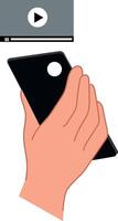 Concept of online streaming and media viewing. vector