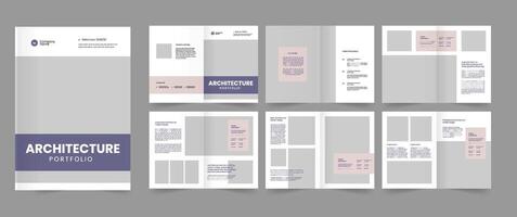 Architecture Portfolio, Digital Portfolio and Personal Portfolio Template, Pamphlet Brochure Design vector