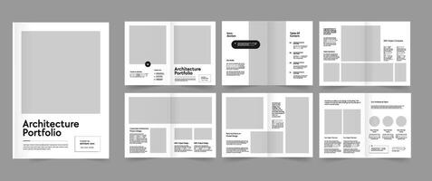 Multipurpose Portfolio, Architecture Portfolio, Interior Portfolio Design, Architect Brochure Design vector