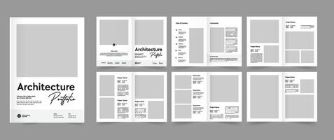 Architecture portfolio and Architecture brochure template vector