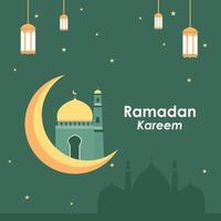 Flat Ramadan Kareem Background vector