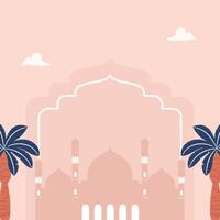 Pink Ramadan Background Template vector
