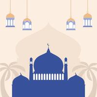 Flat Ramadan Background template vector
