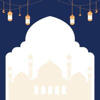 Flat Background Template for Ramadan vector