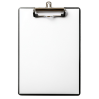 Clear Clipboard with White Paper on Transparent Background png