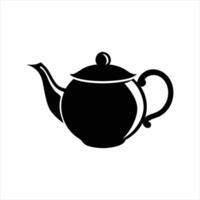 Tea Sublimation Silhouette on White Background vector