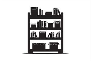Bookshelf Icon Office Bookshelf Graphic vector