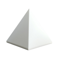 A white pyramid shaped object on a transparent background png
