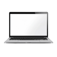 Laptop with Empty Screen Isolated on Transparent Background png